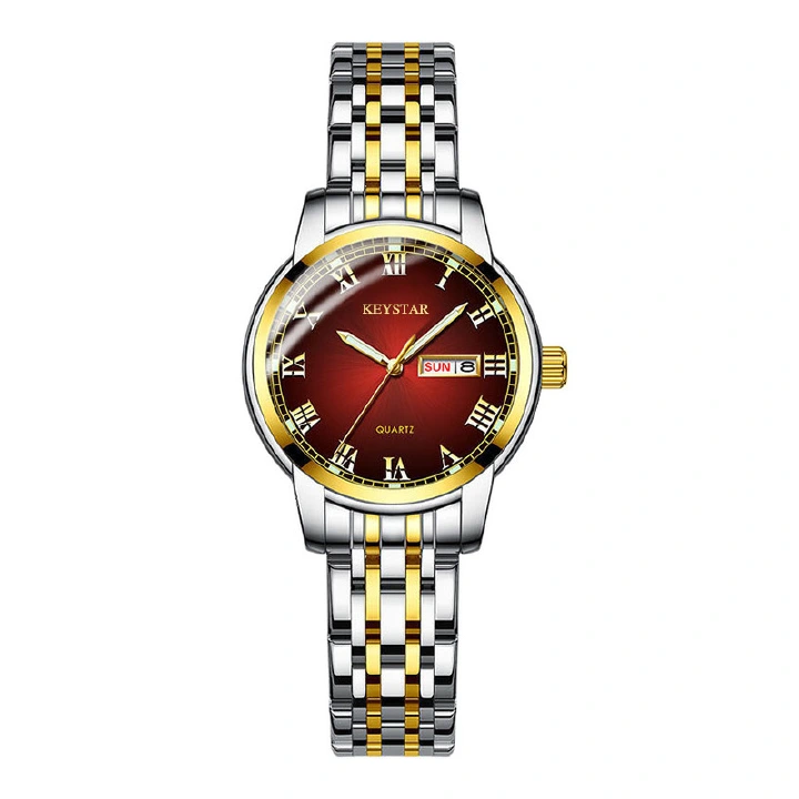 High Quality Water Proof Rose Gold Silver Joint Lady Calendar Watches White Collar  Women Watches Stainless Steel Belt Female Students Girls Office Ladies Metal  Date Watches+ Luxury Gift Box Lovers G