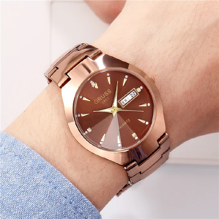 High Quality Hot Sale 30M Waterproof Steel Band Calendar Luminous Business Men Women's Date Watches Lovers' Ladies Leisure Metal  Watches friends Wife's Husbbands Boys Girls Classmates  Birthday Gifts
