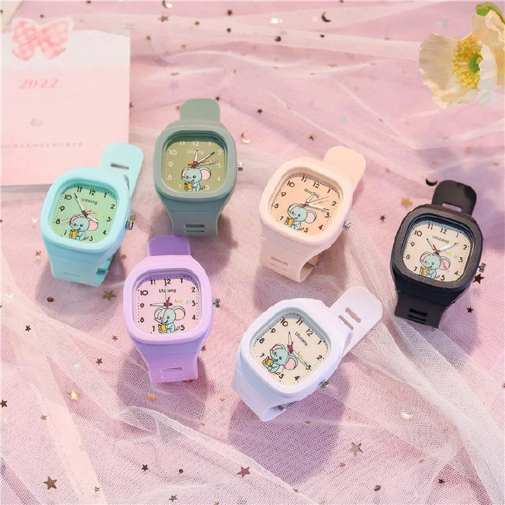 2023 Instagram Cute Silicone Explosive Watch Trend Glow-in-the-dark Sports Student Square Watch With High Appearance Level Watch + Fantastic Gift Box for Birthday Gifts Sons Daughter