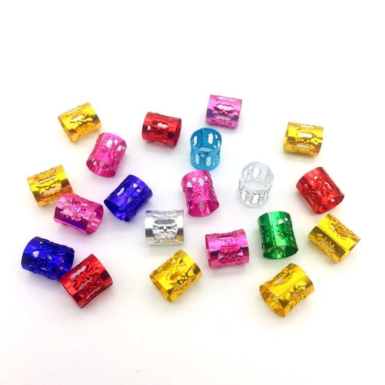 Babituo 100pcs hair beads dreadlock for hair braids, hair jewelry for braids, hair bead rings dreadlocks cuff decorations braid hair cuffs accessories