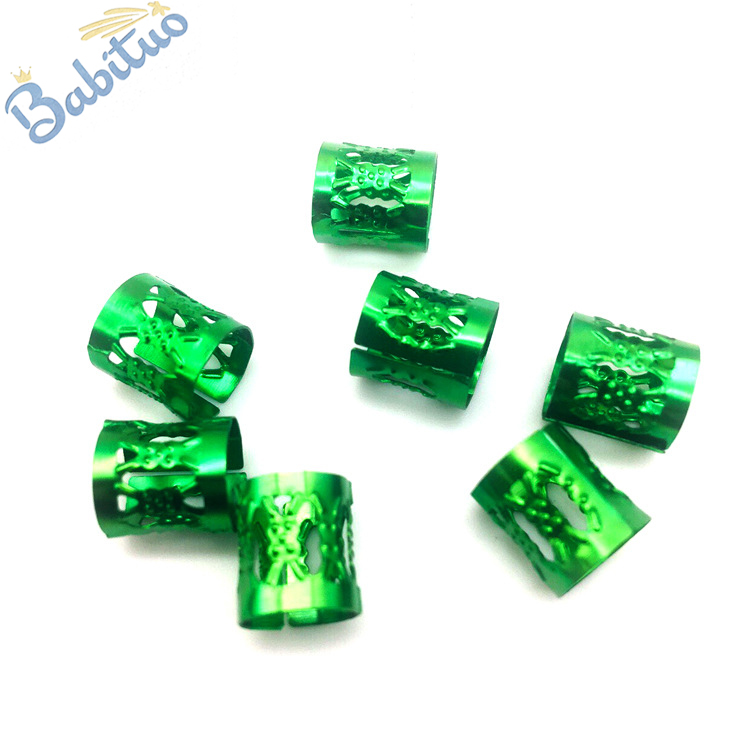 Babituo 100pcs hair beads dreadlock for hair braids, hair jewelry for braids, hair bead rings dreadlocks cuff decorations braid hair cuffs accessories