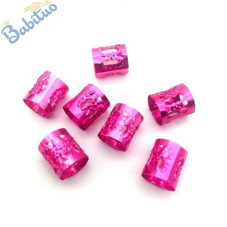 Babituo 100pcs hair beads dreadlock for hair braids, hair jewelry for braids, hair bead rings dreadlocks cuff decorations braid hair cuffs accessories