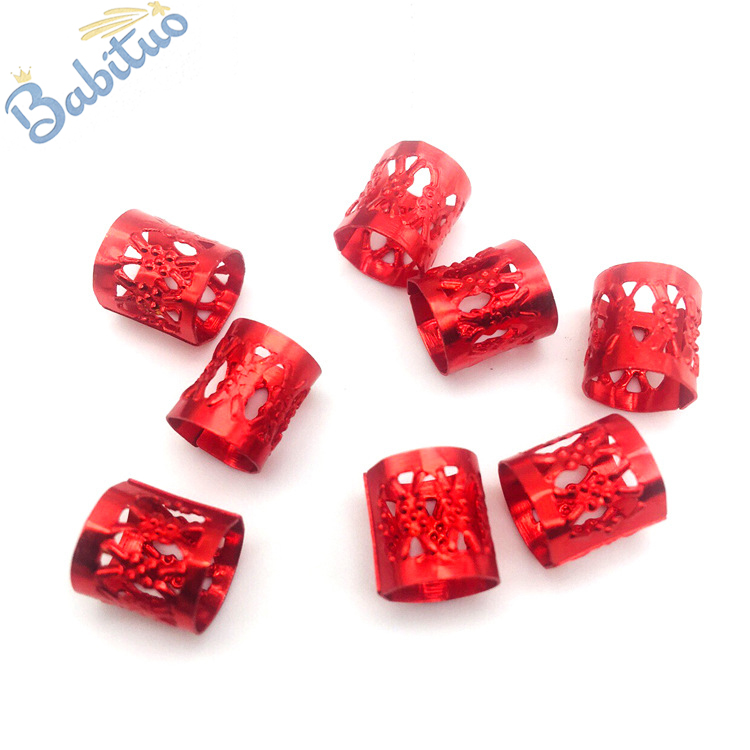 Babituo 100pcs hair beads dreadlock for hair braids, hair jewelry for braids, hair bead rings dreadlocks cuff decorations braid hair cuffs accessories