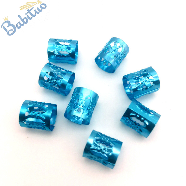 Babituo 100pcs hair beads dreadlock for hair braids, hair jewelry for braids, hair bead rings dreadlocks cuff decorations braid hair cuffs accessories
