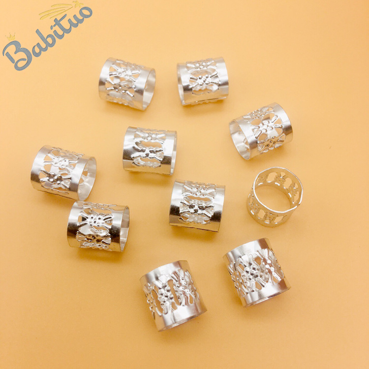 Babituo 100pcs hair beads dreadlock for hair braids, hair jewelry for braids, hair bead rings dreadlocks cuff decorations braid hair cuffs accessories