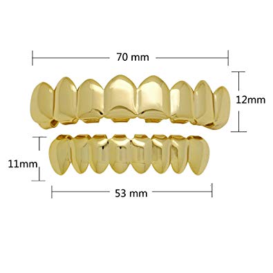 rapper teeth grillz dental mouth halloween teeth grillz set hip hop cap/caps grillz tooth hiphop rapper jewelry for men women fashion accessories costume/halloween party cosplay grillzs hip hop teeth