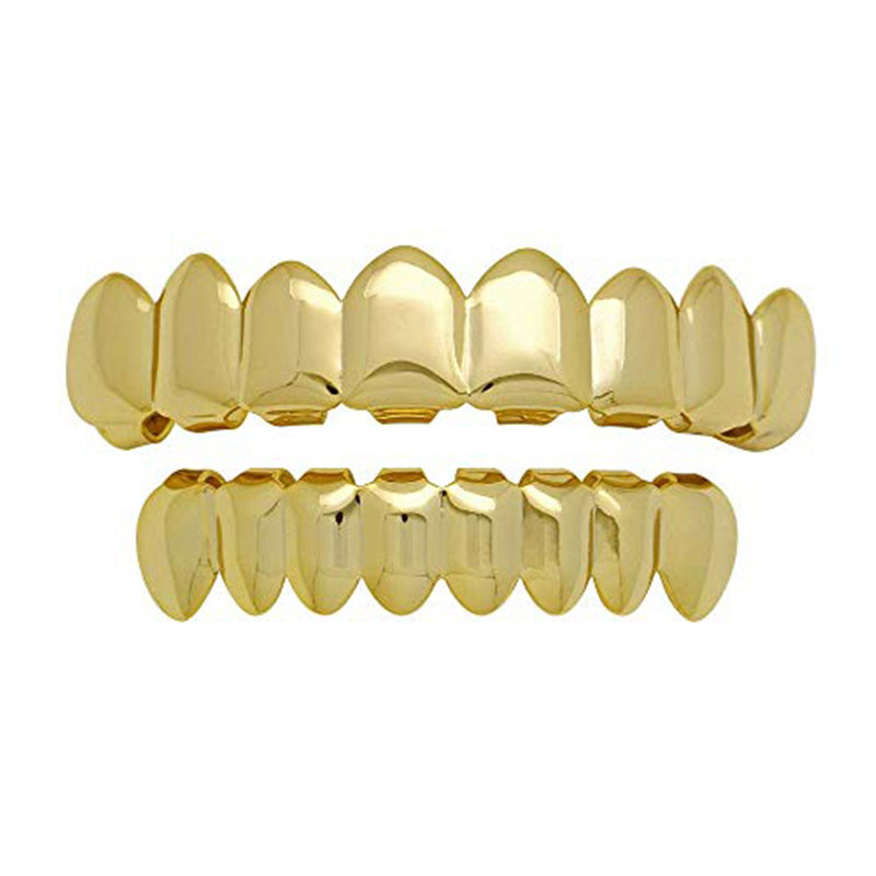 rapper teeth grillz dental mouth halloween teeth grillz set hip hop cap/caps grillz tooth hiphop rapper jewelry for men women fashion accessories costume/halloween party cosplay grillzs hip hop teeth