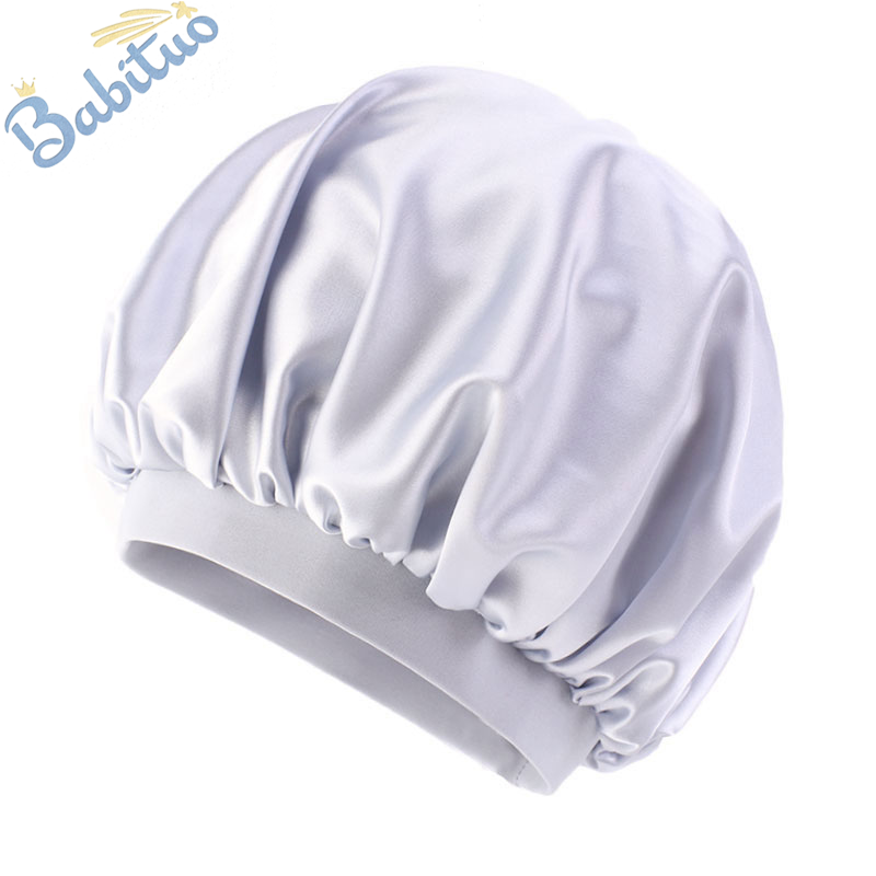Babituo satin silk sleeping bonnet sleeping hair hats head wraps Headscarf caps sleeping wear bonnet turban Hats&Caps with comfortable band for wome girl braids gift