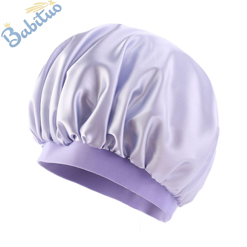 Babituo satin silk sleeping bonnet sleeping hair hats head wraps Headscarf caps sleeping wear bonnet turban Hats&Caps with comfortable band for wome girl braids gift