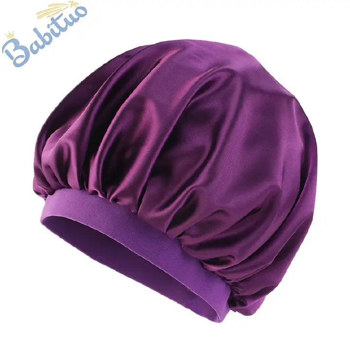 Babituo satin silk sleeping bonnet sleeping hair hats head wraps Headscarf caps sleeping wear bonnet turban Hats&Caps with comfortable band for wome girl braids gift