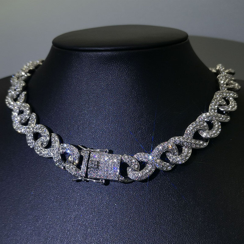 man/woman diamond chain necklace rapper luxury hip hop chain necklace link iced out bling bling CZ cuban link chain jewelry valentine gifts for her/him party fashion jewelry accesorries jewelry