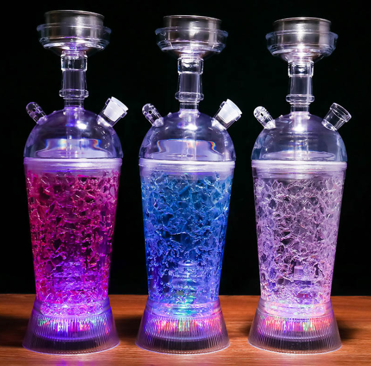 New Vision Arabian illuminated acrylic hookah full set hookah shisha bar KTV plastic pot