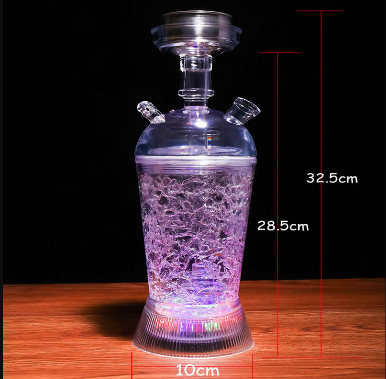 New Vision Arabian illuminated acrylic hookah full set hookah shisha bar KTV plastic pot