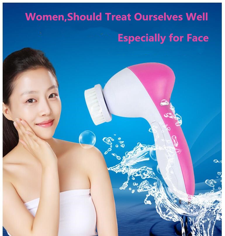 5 in 1 Electric Facial Cleanser Face Cleaning Machine Skin Pore Cleaner Massage Beauty Massager