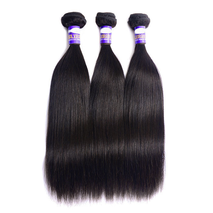 Straight Hair Bundles Brazilian Hair Weave Bundles 100% Human Hair Bundles Natural Color