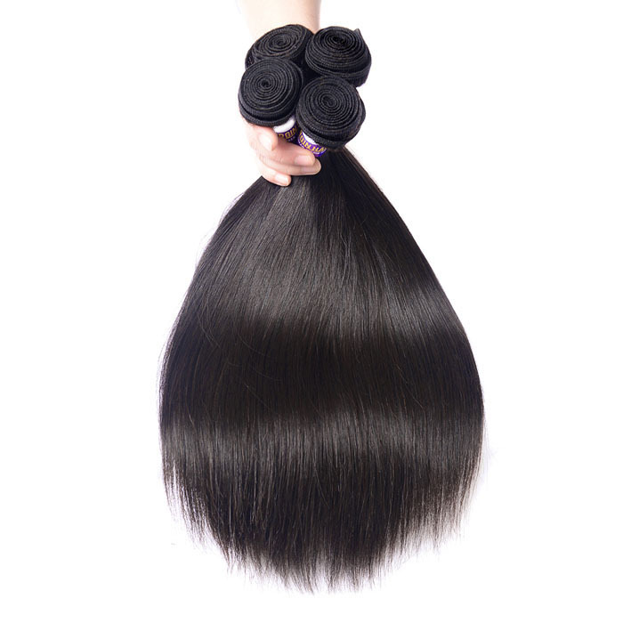 Straight Hair Bundles Brazilian Hair Weave Bundles 100% Human Hair Bundles Natural Color