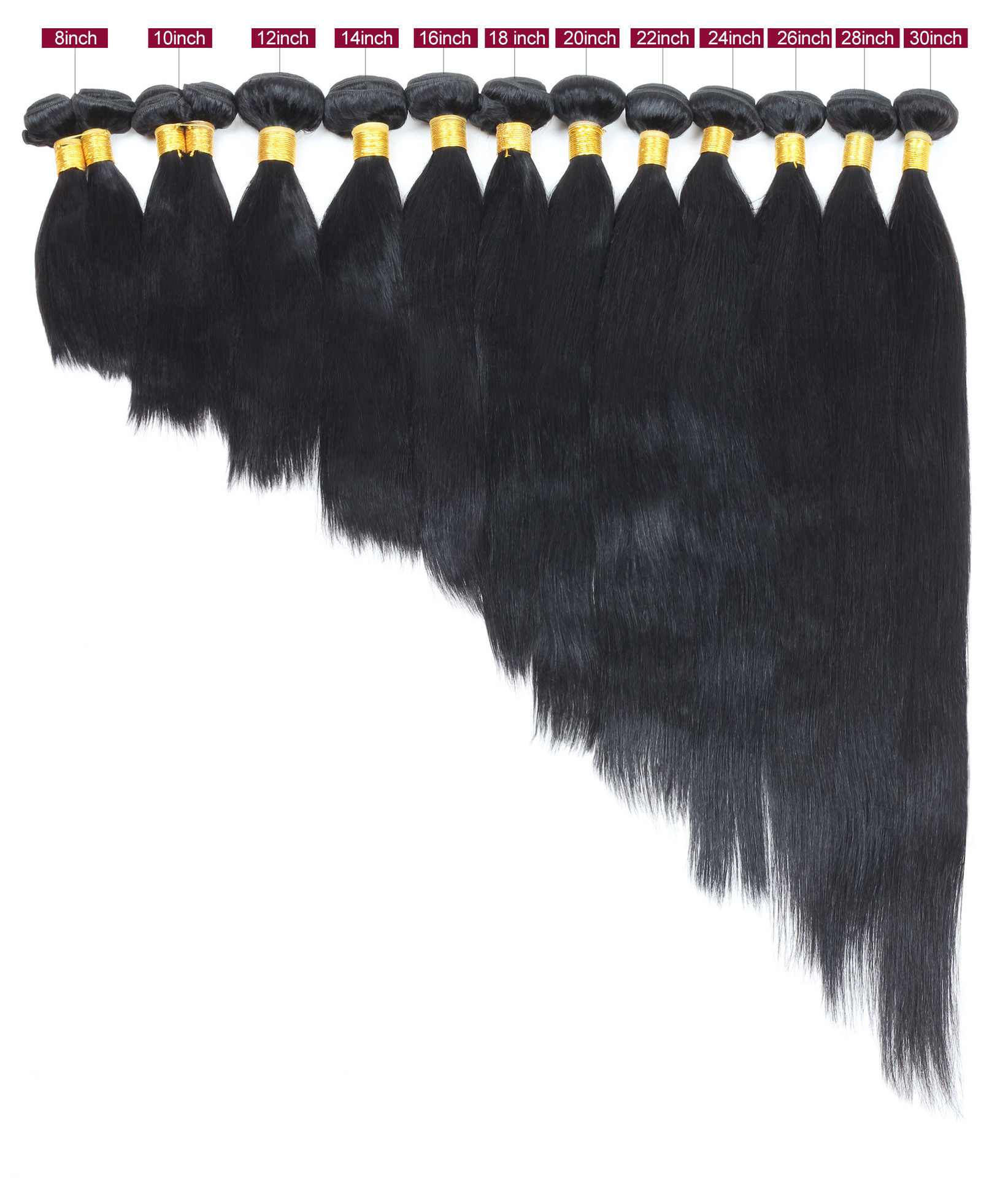 Straight Hair Bundles Brazilian Hair Weave Bundles 100% Human Hair Bundles Natural Color