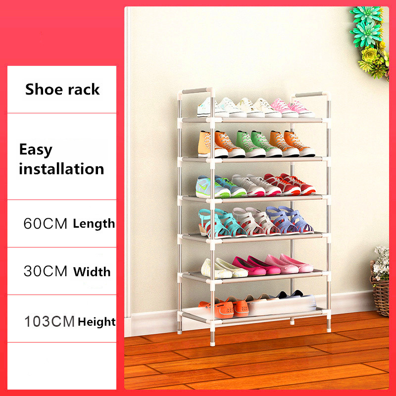 6 Layers Shoes Racks Assemble Shelves Storage Organizing Rack Small Furniture