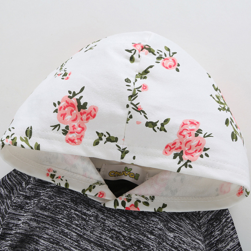 Baby Boys Girls Clothes Long Sleeve Top Hoodie + Pant Floral Baby Set Infantil Spring Autumn Clothes