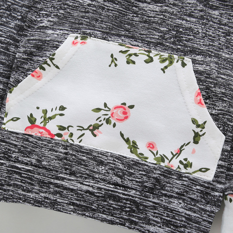 Baby Boys Girls Clothes Long Sleeve Top Hoodie + Pant Floral Baby Set Infantil Spring Autumn Clothes