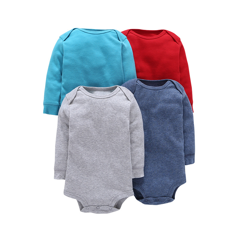 4pcs/set Baby Boy Girl Clothes Body Winter Baby Romper Newborn Wear Long Sleeve Jumpsuit