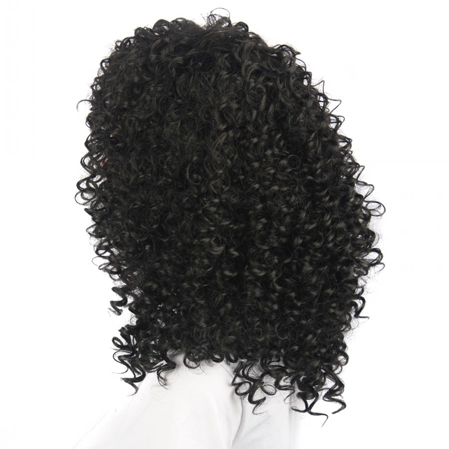 16inch Curly Hair Wigs Black Fashion Hair Wigs for Women Wigs Curly Synthetic