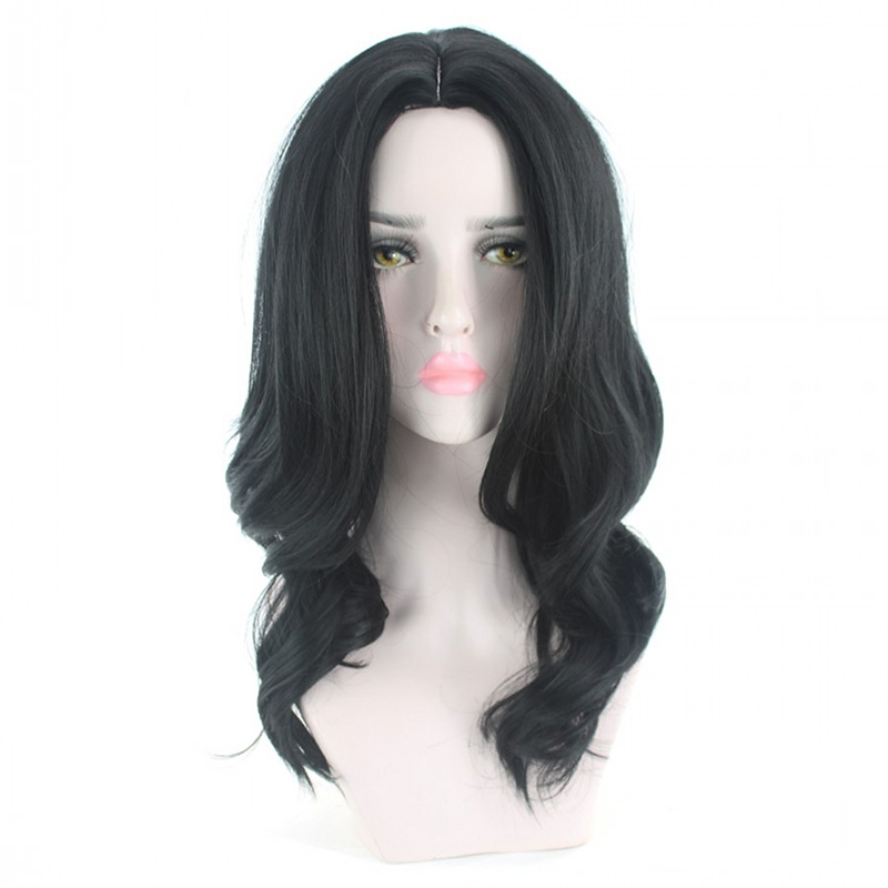 20inch Black Synthetic Wigs Hair Wigs for Women Wave  Wigs Hair New Fashion Ladies Hair Wigs