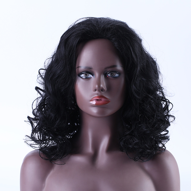 Fashion Synthetic Short Curly Hair Wigs New Short Wig for Lady Woman Wig Fluffy Hair Black Wigs