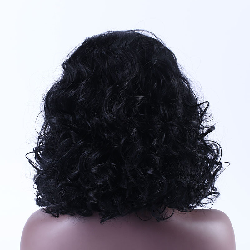 Fashion Synthetic Short Curly Hair Wigs New Short Wig for Lady Woman Wig Fluffy Hair Black Wigs