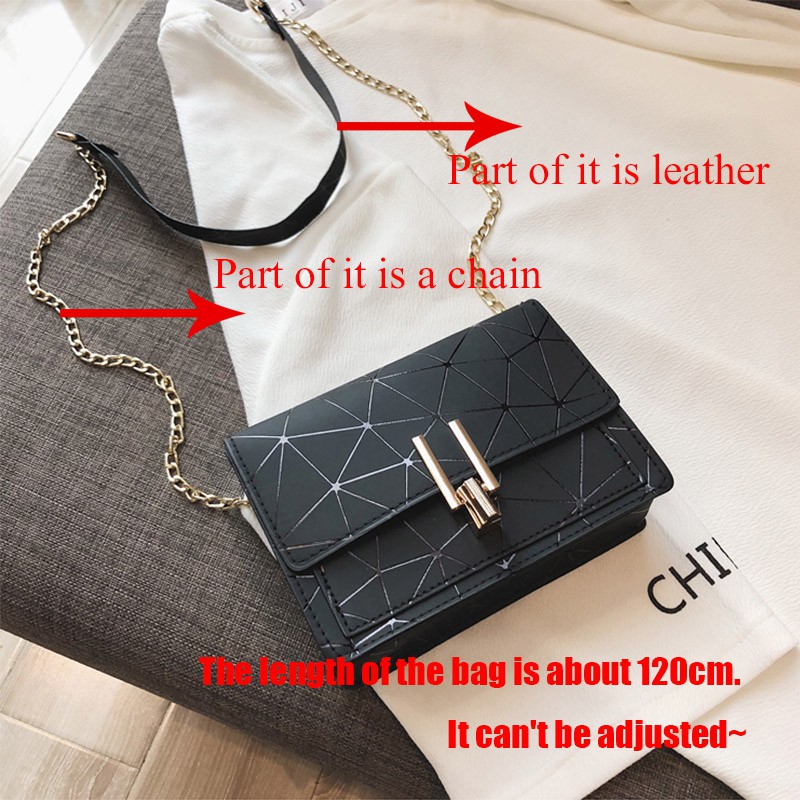 Fashion new simple geometric rhombic sling bag bucket bag  Messenger bag / women's bag chain bag