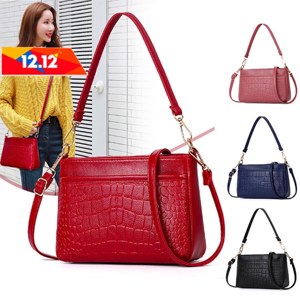 Korean Crocodile Women Hand Bag Office Shoulder Beg Sling Bag Handbag