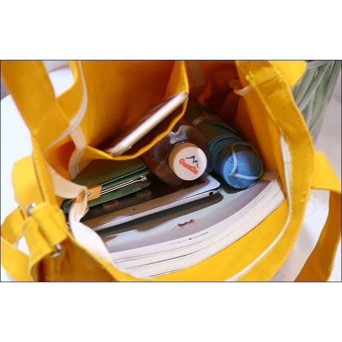 Korean Design Large Women Canvas Bag Linen Canvas Sling Bag Shell Casual Bag