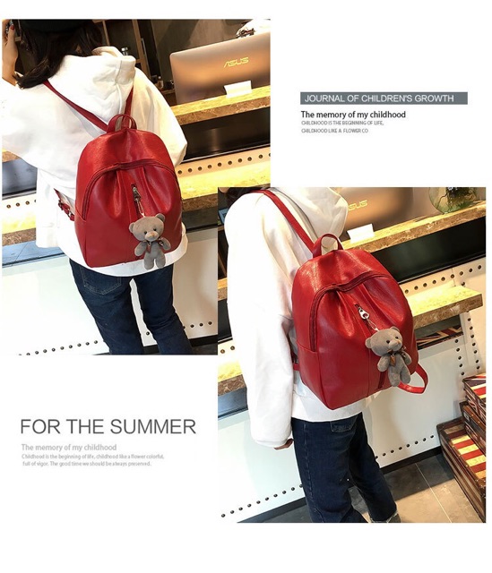 Ready Stock Women Ladies Backpack Travel School Bag Shoulder Bag Handbag Shopping
