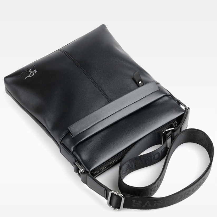 Men&apos;s Sling Bag Soft Leather Shoulder Bag Business Man Crossbody Bag