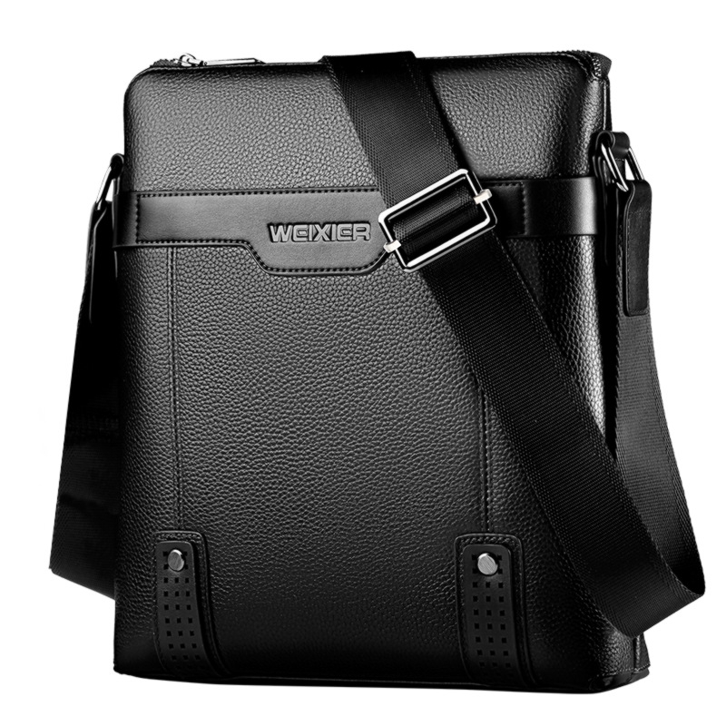 Leather Men Shoulder Bag Tote Sling Bag Elegant Messenger  Weekend Vacation Travel Work Business Bag