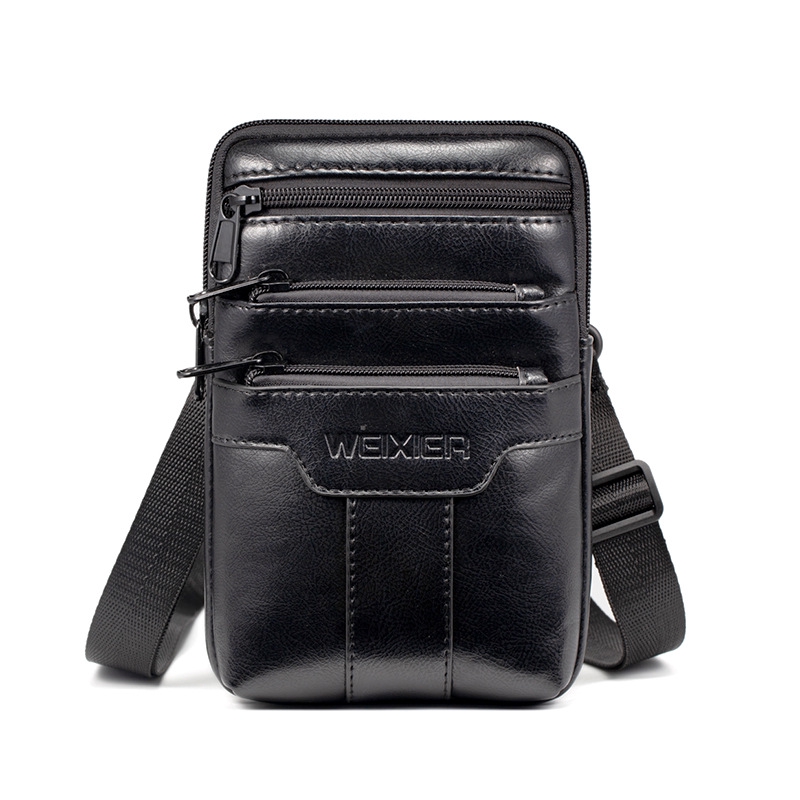Men&apos;s Tote Bag Waist Bag Leather Crossbody Bag Casual Waist Bag