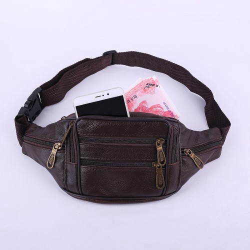 PU Leather  Waist Bag Fanny Pack with Zip Pocket Travel - R985