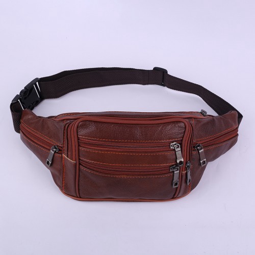 PU Leather  Waist Bag Fanny Pack with Zip Pocket Travel - R985