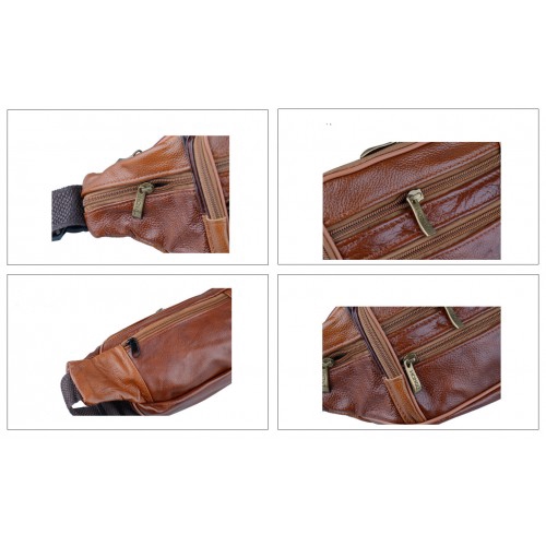 PU Leather  Waist Bag Fanny Pack with Zip Pocket Travel - R985