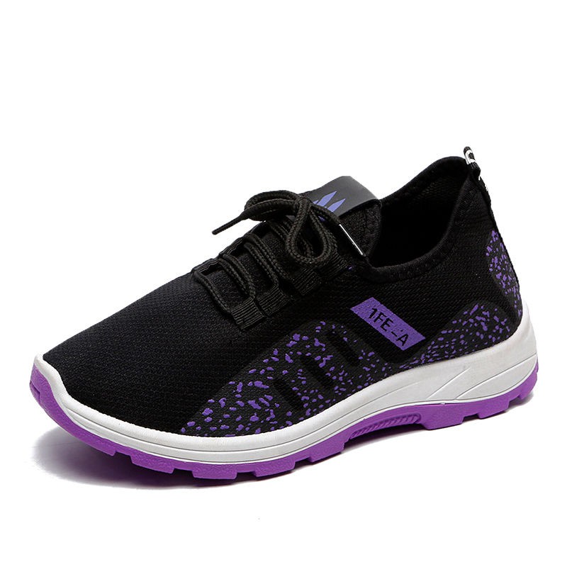 Casual Women&apos;s Shoes Running Sports Shoes Lace Up Mesh Breathable Sneaker
