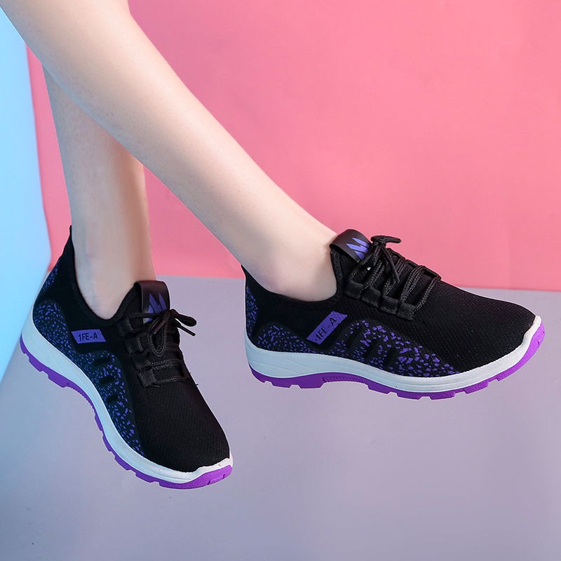 Casual Women&apos;s Shoes Running Sports Shoes Lace Up Mesh Breathable Sneaker