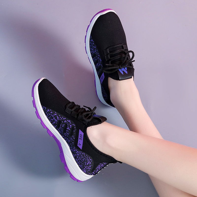 Casual Women&apos;s Shoes Running Sports Shoes Lace Up Mesh Breathable Sneaker