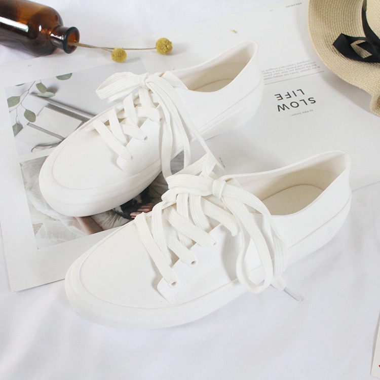 Ready Stock Korean Women Shoes Outside Flat Summer Lace Up Jelly Black Shoe Sneaker