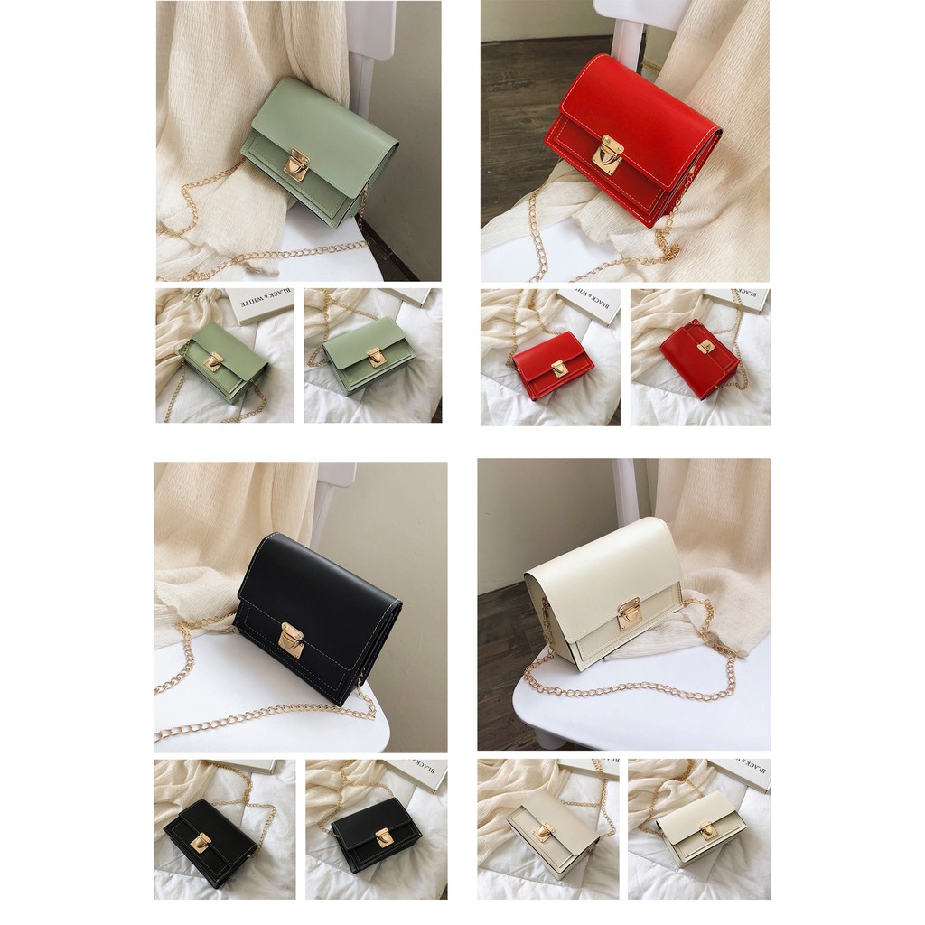 Korean Fashion Classic Women Sling Bag Lady Handbag Chain Elegant Shoulder Bag Square Bag