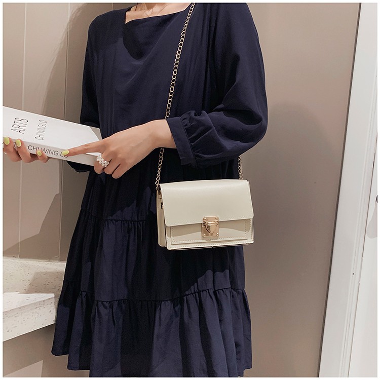 Korean Fashion Classic Women Sling Bag Lady Handbag Chain Elegant Shoulder Bag Square Bag