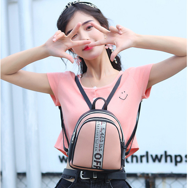 Fashion Korean Women&apos;s Bag PU Shoulder Bag Small School Bag Sling Bag Women Backpack Lady Bag