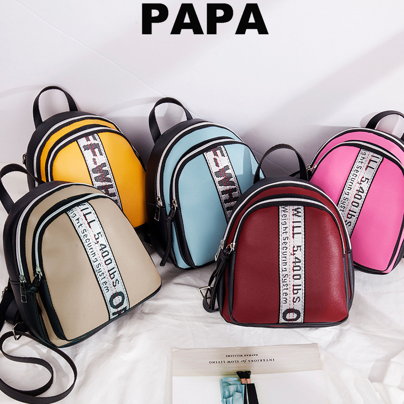 Fashion Korean Women&apos;s Bag PU Shoulder Bag Small School Bag Sling Bag Women Backpack Lady Bag