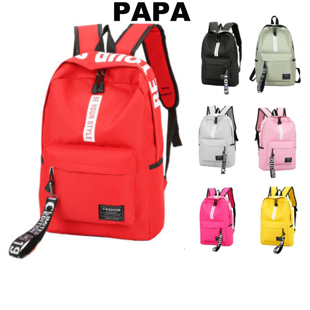 Be Your Style Student Bag Galas Backpack Beg Girl Shoulder Handbag