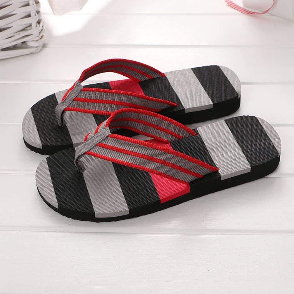 New Color Striped Men's Flip Flops Beach Shoes Men's Slippers EVA Home Shoes for Men Indoor Outdoor