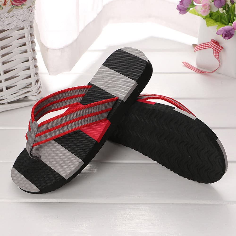 New Color Striped Men's Flip Flops Beach Shoes Men's Slippers EVA Home Shoes for Men Indoor Outdoor